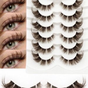 Faux cils oeil de chat de couleur Marron effet naturel TT PR MOI